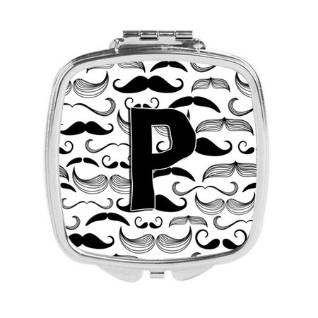 CAROLINES TREASURES Letter P Moustache Initial Compact Mirror CJ2009-PSCM
